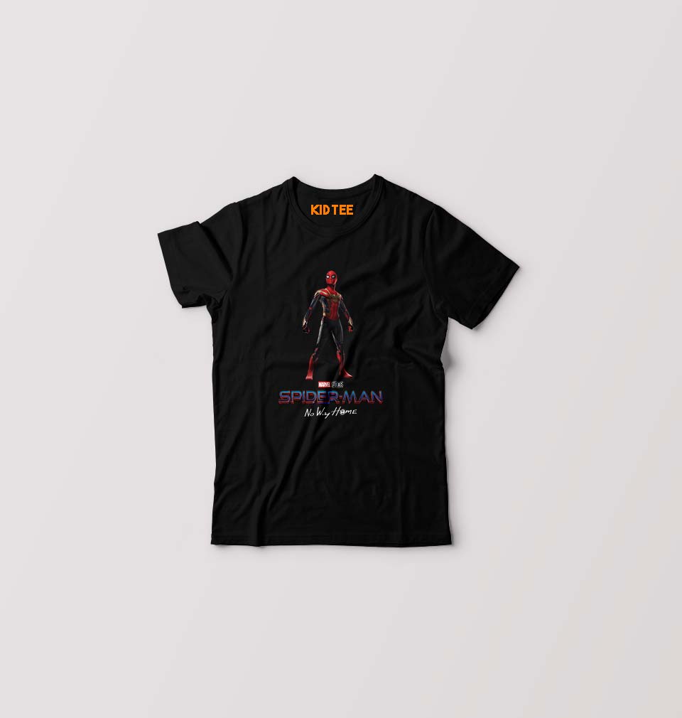 Spiderman Superhero Kids T-Shirt for Boy/Girl-Black-Ektarfa.online