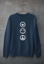 Load image into Gallery viewer, Weed Happy Peace Unisex Sweatshirt for Men/Women-Navy Blue-Ektarfa.online
