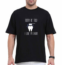 Load image into Gallery viewer, Love Daddy Oversized T-Shirt for Men-Black-Ektarfa.online

