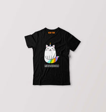 Load image into Gallery viewer, Cat Unicorn Kids T-Shirt for Boy/Girl-Black-Ektarfa.online
