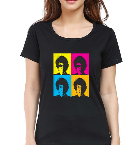 Bob Dylan T-Shirt for Women-Black-Ektarfa.online