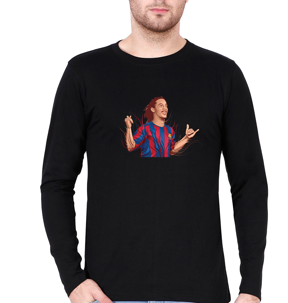 Ronaldinho Full Sleeves T-Shirt for Men-Black-Ektarfa.online