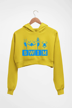 Load image into Gallery viewer, Swim Crop HOODIE FOR WOMEN-Mustard Yellow-Ektarfa.online

