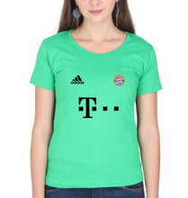 Load image into Gallery viewer, FC Bayern Munich 2021-22 T-Shirt for Women-Flag Green-Ektarfa.online
