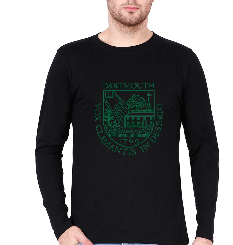 Dartmouth College Full Sleeves T-Shirt for Men-Black-Ektarfa.online