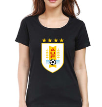 Load image into Gallery viewer, Uruguay Football T-Shirt for Women-Black-Ektarfa.online
