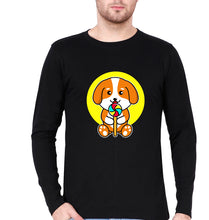 Load image into Gallery viewer, Puppy Full Sleeves T-Shirt for Men-Black-Ektarfa.online
