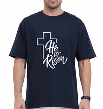 Load image into Gallery viewer, Christian Oversized T-Shirt for Men-Navy Blue-Ektarfa.online
