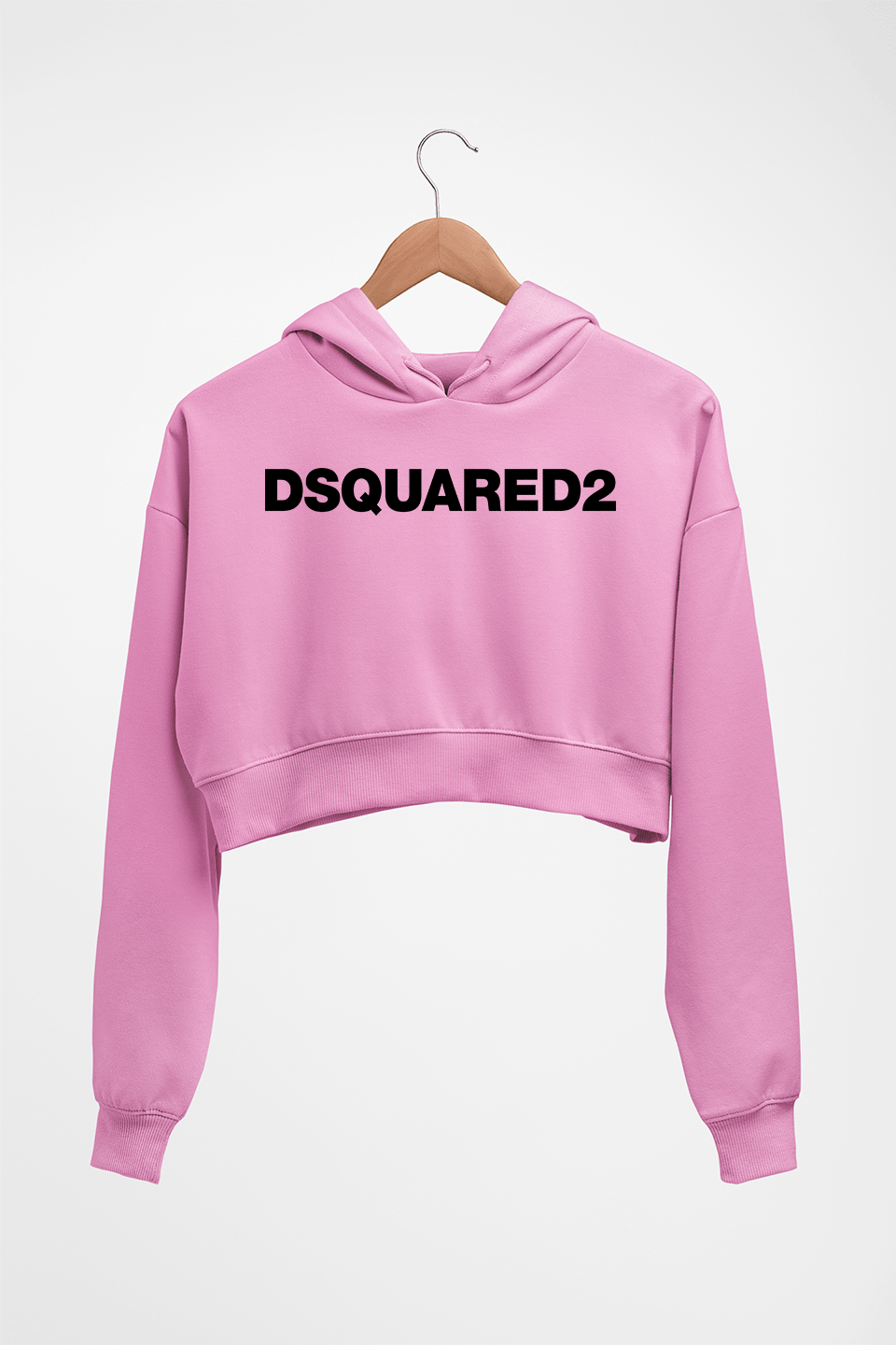 Dsquared2 Crop HOODIE FOR WOMEN-Light Baby Pink-Ektarfa.online