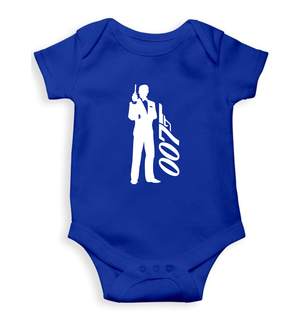 James Bond (007) Kids Romper For Baby Boy/Girl-0-5 Months(18 Inches)-Royal Blue-Ektarfa.online