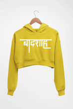 Load image into Gallery viewer, Badshah Crop HOODIE FOR WOMEN-Mustard Yellow-Ektarfa.online
