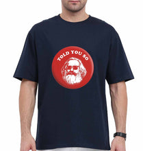 Load image into Gallery viewer, Karl Marx Oversized T-Shirt for Men-Navy Blue-Ektarfa.online
