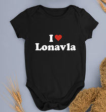 Load image into Gallery viewer, I Love Lonavla Kids Romper For Baby Boy/Girl-0-5 Months(18 Inches)-Black-Ektarfa.online
