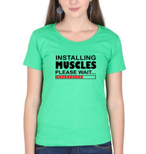Load image into Gallery viewer, Gym T-Shirt for Women-Flag Green-Ektarfa.online
