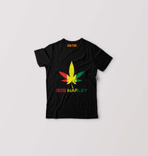 Load image into Gallery viewer, Bob Marley Weed Kids T-Shirt for Boy/Girl-Black-Ektarfa.online
