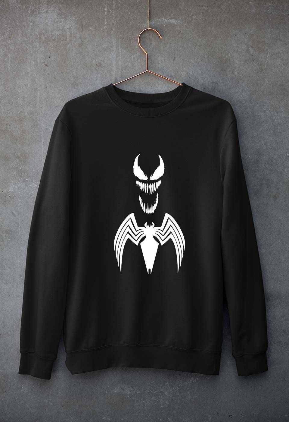 Venom Spiderman Superhero Unisex Sweatshirt for Men/Women-Black-Ektarfa.online