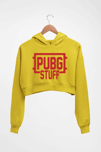 Load image into Gallery viewer, PUBG Stuff Crop HOODIE FOR WOMEN-Mustard Yellow-Ektarfa.online
