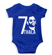 Load image into Gallery viewer, MS Dhoni 07 Thala Kids Romper For Baby Boy/Girl-0-5 Months(18 Inches)-Royal Blue-Ektarfa.online
