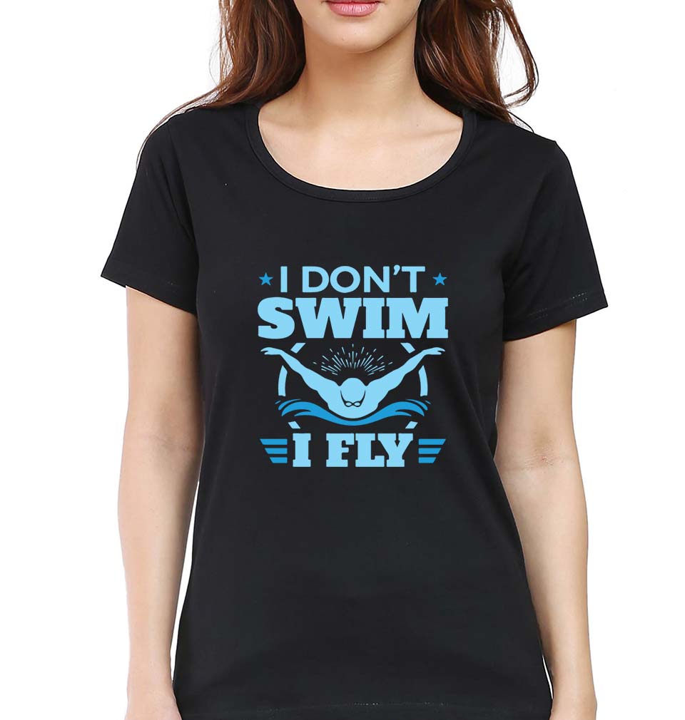Swim T-Shirt for Women-Navy Blue-Ektarfa.online