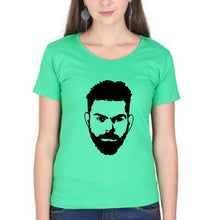 Load image into Gallery viewer, Virat Kohli T-Shirt for Women-Flag Green-Ektarfa.online
