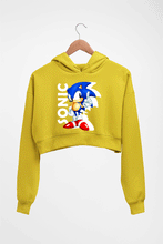 Load image into Gallery viewer, Sonic Crop HOODIE FOR WOMEN-Mustard Yellow-Ektarfa.online
