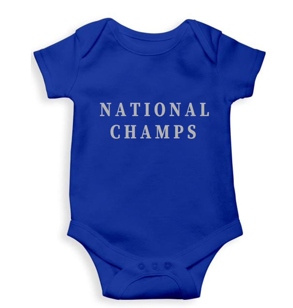 National Champs Kids Romper For Baby Boy/Girl-0-5 Months(18 Inches)-Royal Blue-Ektarfa.online