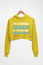 Load image into Gallery viewer, Rugby Crop HOODIE FOR WOMEN-Mustard Yellow-Ektarfa.online

