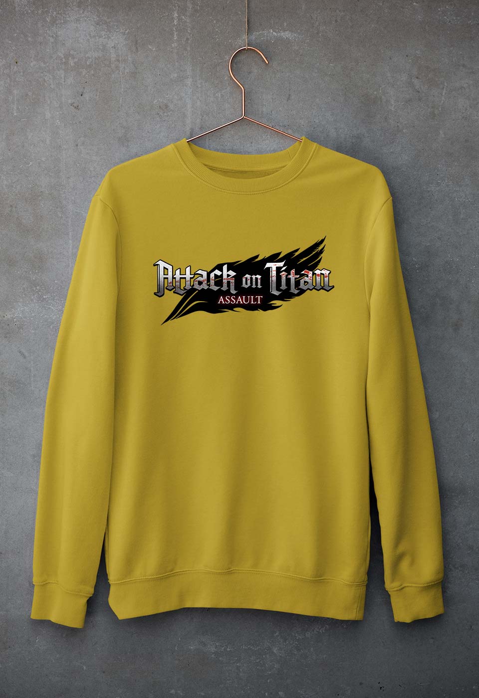 Attack on Titan Unisex Sweatshirt for Men/Women-Mustard Yellow-Ektarfa.online