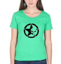 Load image into Gallery viewer, Punisher T-Shirt for Women-Flag Green-Ektarfa.online

