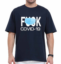 Load image into Gallery viewer, Covid 19 Oversized T-Shirt for Men-Navy Blue-Ektarfa.online
