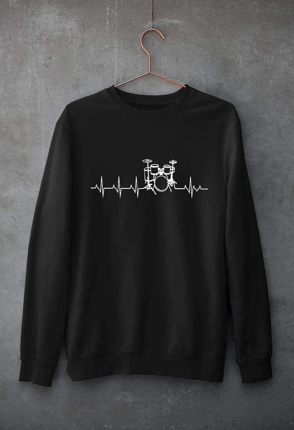 Drummer Unisex Sweatshirt for Men/Women-Black-Ektarfa.online