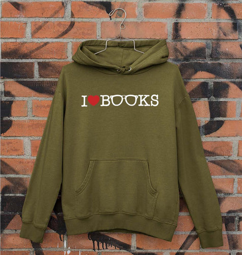 Love Books Unisex Hoodie for Men/Women-Olive Green-Ektarfa.online