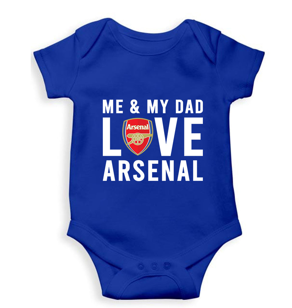 Love Arsenal Kids Romper For Baby Boy/Girl-0-5 Months(18 Inches)-Royal Blue-Ektarfa.online