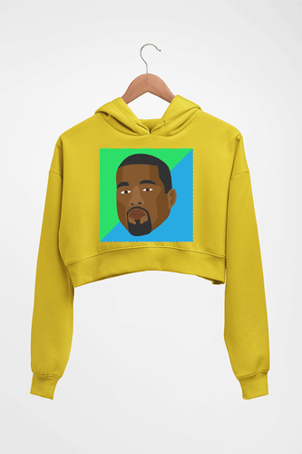 Kanye West Crop HOODIE FOR WOMEN-Mustard Yellow-Ektarfa.online