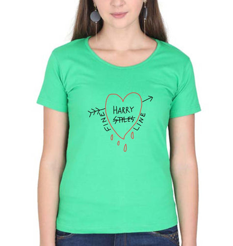 Harry Styles T-Shirt for Women-XS(32 Inches)-Flag Green-Ektarfa.online