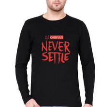 Load image into Gallery viewer, OnePlus Full Sleeves T-Shirt for Men-Black-Ektarfa.online
