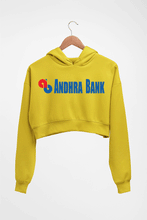 Load image into Gallery viewer, Andhra Bank Crop HOODIE FOR WOMEN-Mustard Yellow-Ektarfa.online
