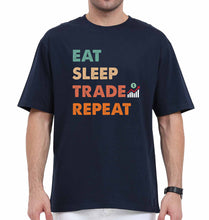 Load image into Gallery viewer, Share Market(Stock Market) Oversized T-Shirt for Men-Navy Blue-Ektarfa.online
