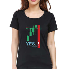 Load image into Gallery viewer, Share Market(Stock Market) T-Shirt for Women-Black-Ektarfa.online
