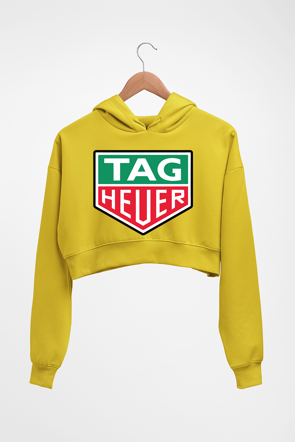 TAG Heuer Crop HOODIE FOR WOMEN-Mustard Yellow-Ektarfa.online