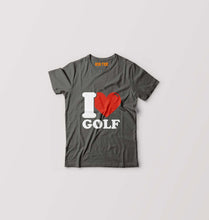 Load image into Gallery viewer, I Love Golf Kids T-Shirt for Boy/Girl-Charcoal-Ektarfa.online
