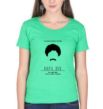 Load image into Gallery viewer, Kapil Dev T-Shirt for Women-Flag Green-Ektarfa.online
