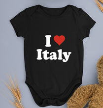 Load image into Gallery viewer, I Love Italy Kids Romper For Baby Boy/Girl-0-5 Months(18 Inches)-Black-Ektarfa.online
