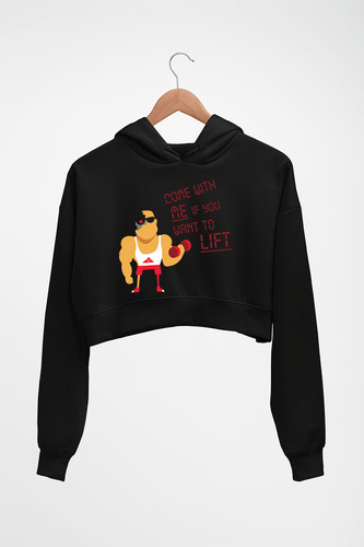 Gym Crop HOODIE FOR WOMEN-Black-Ektarfa.online