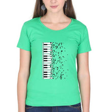 Load image into Gallery viewer, Piano T-Shirt for Women-Flag Green-Ektarfa.online
