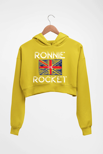 Ronnie O'Sullivan Snooker Crop HOODIE FOR WOMEN-Mustard Yellow-Ektarfa.online