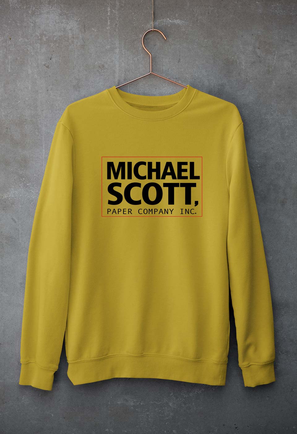 Michael Scott Unisex Sweatshirt for Men/Women-Mustard Yellow-Ektarfa.online