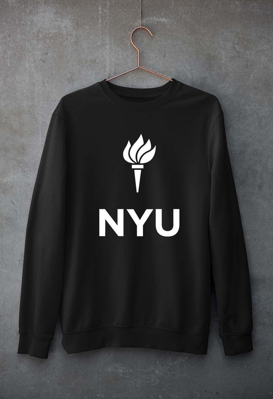 New York University Unisex Sweatshirt for Men/Women-Black-Ektarfa.online