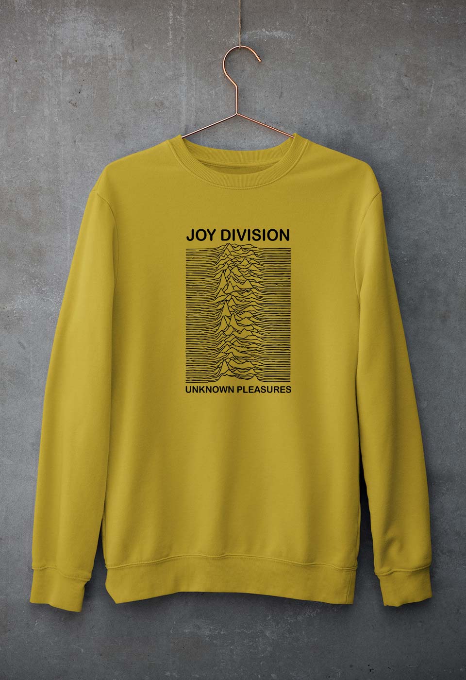 Joy Division Unisex Sweatshirt for Men/Women-S(40 Inches)-Mustard Yellow-Ektarfa.online