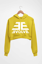 Load image into Gallery viewer, Evolve Crop HOODIE FOR WOMEN-Mustard Yellow-Ektarfa.online
